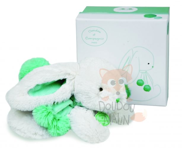  lapin pompon blanc vert amande 